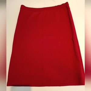 St John Santana knit red skirt